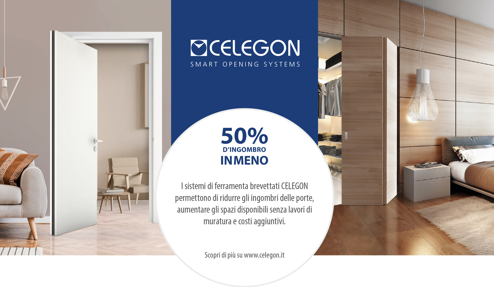 Sistemi Compack Living e Ergon Living: Celegon rivoluziona il concetto di porta